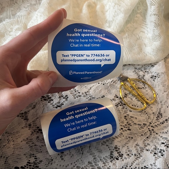 FREE if bundled | Planned Parenthood info stickers - Picture 1 of 4